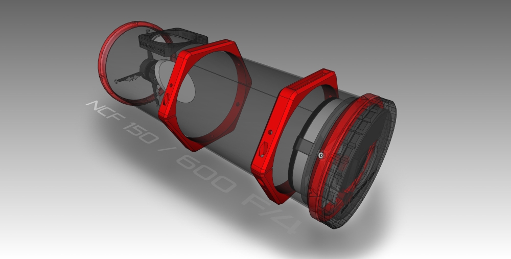Newton Telescope Modification - Carbon Tube and 3D Printed Parts